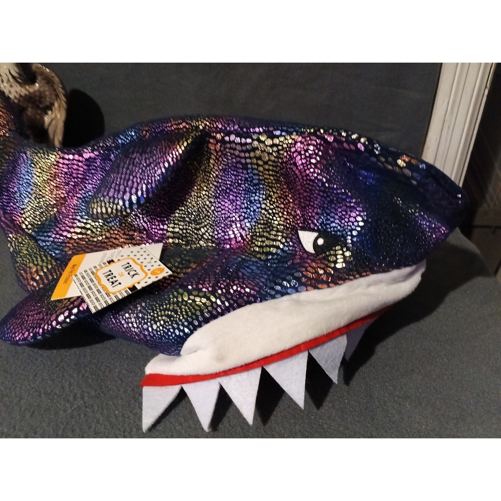 Pet Posse Small S/P Iridescent Shark Dog Costume Halloween Trick or Treat